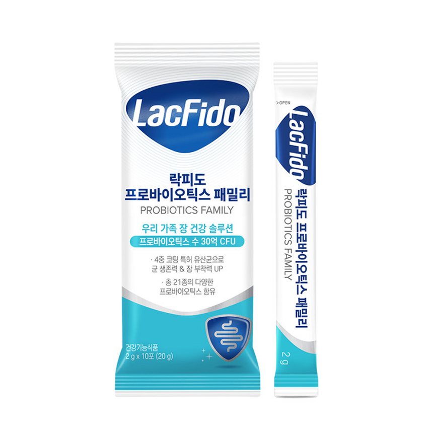 락피도 프로바이오틱스 온가족 유산균 패밀리 30억CFU 2g 100포, 1개