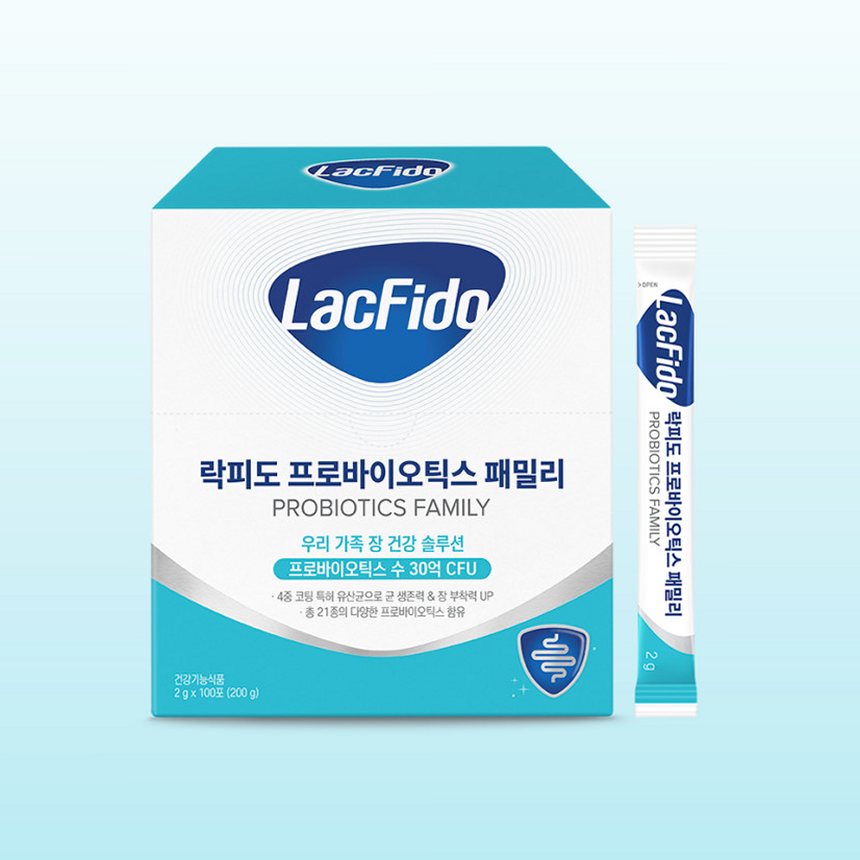 락피도 프로바이오틱스 온가족 유산균 패밀리 30억CFU 2g 100포, 1개
